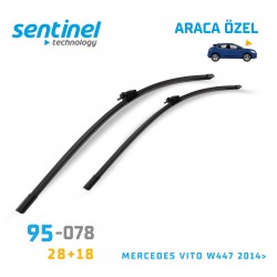 Araca Özel Silecek Takımı  Mercedes Vıto W447 2014> 28" 18" 95-078